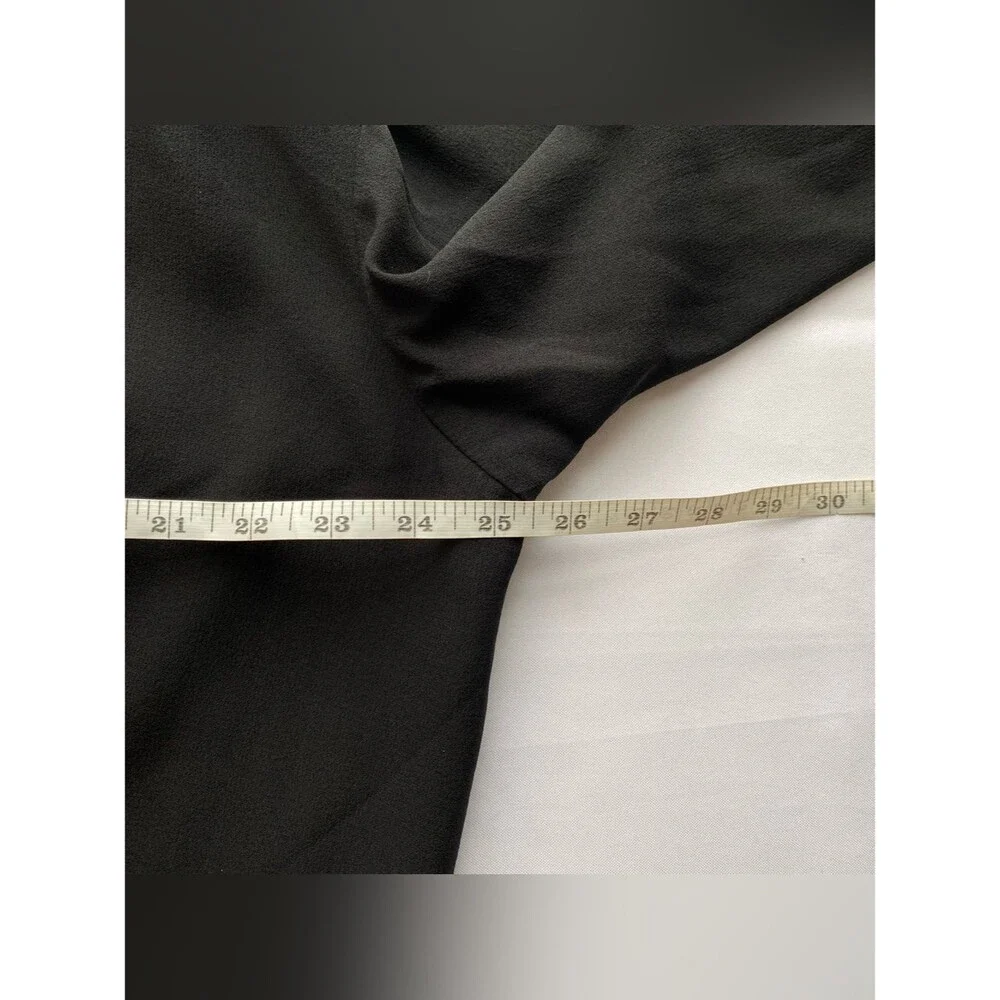 Eileen Fisher Black 100% Silk Crepe Georgette Modern Kimono Blazer Size Medium - Picture 14 of 15
